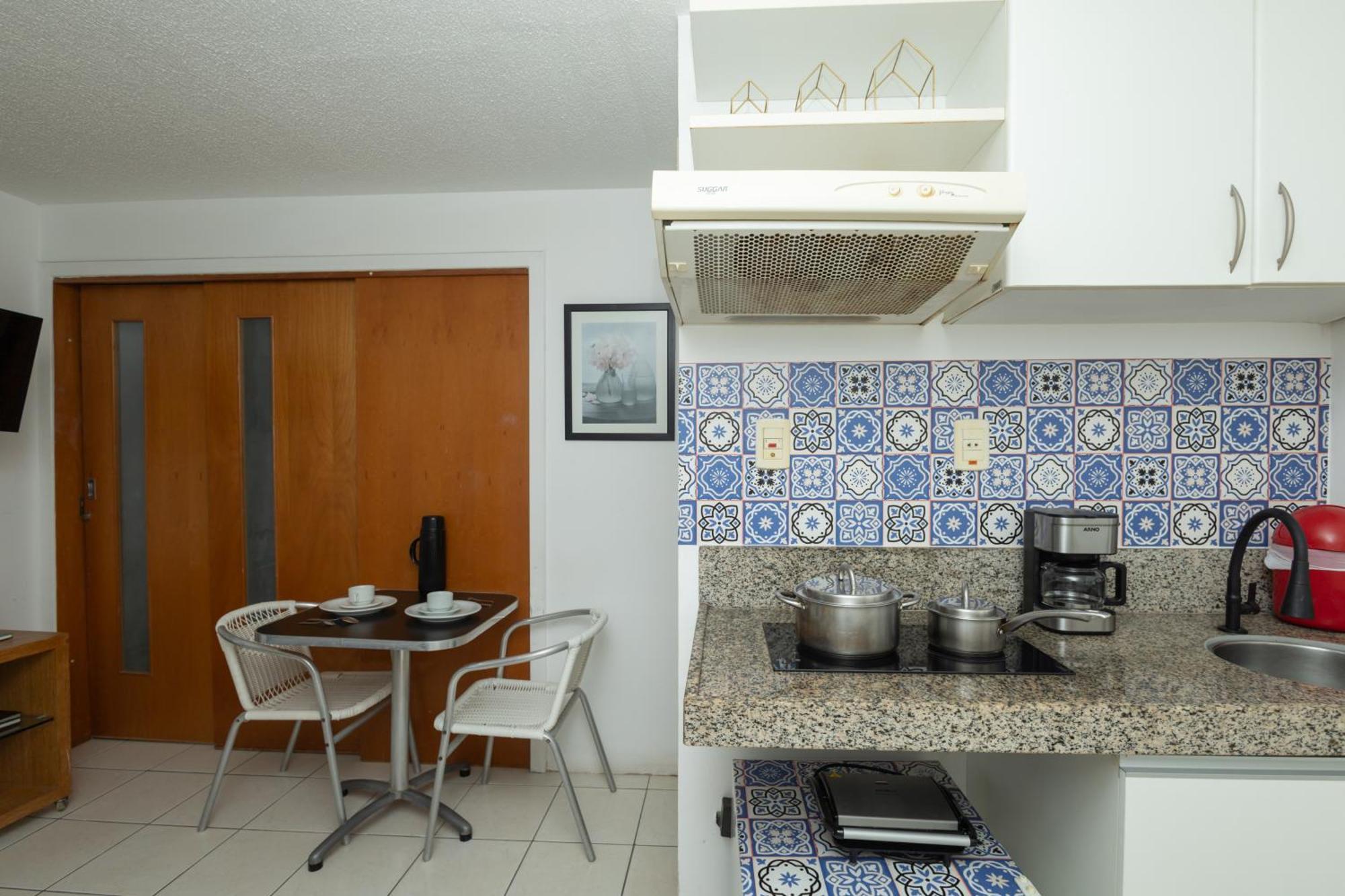 Vista Mar E Lagoa - Cozinha E Frigobar - Apartamento Flat Proximo A Praia São Luís Buitenkant foto