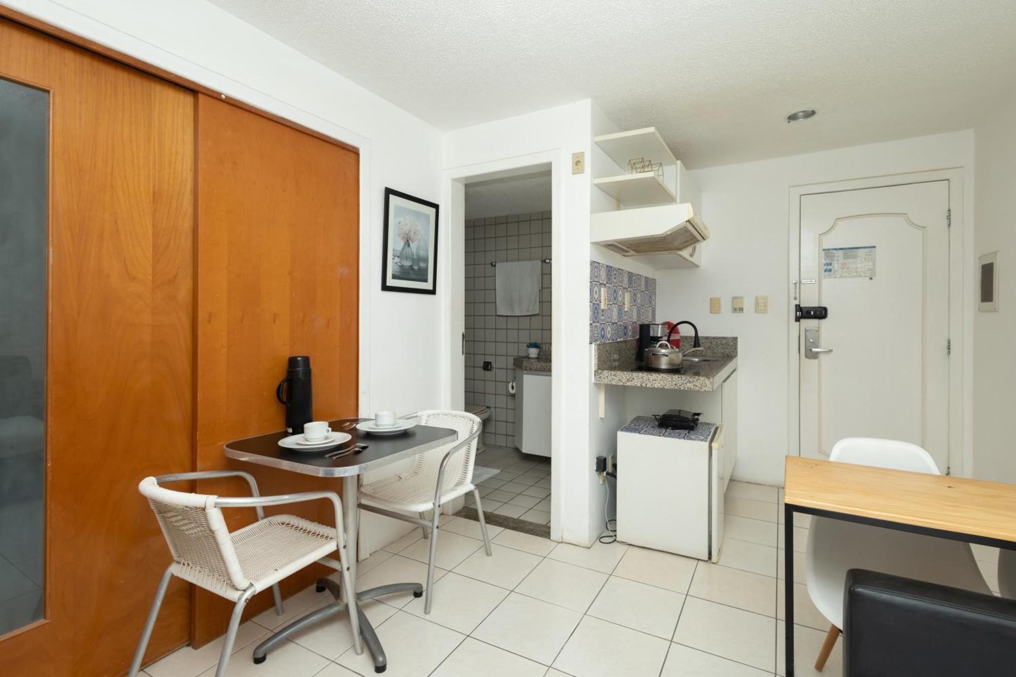Vista Mar E Lagoa - Cozinha E Frigobar - Apartamento Flat Proximo A Praia São Luís Buitenkant foto