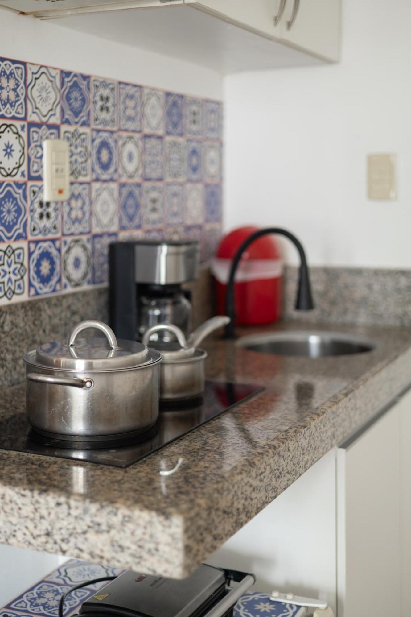 Vista Mar E Lagoa - Cozinha E Frigobar - Apartamento Flat Proximo A Praia São Luís Buitenkant foto